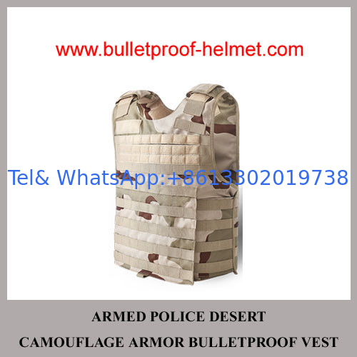 Wholesale Cheap China NIJ Armed Police Desert Camo Military Armor Bulletproof Vest
